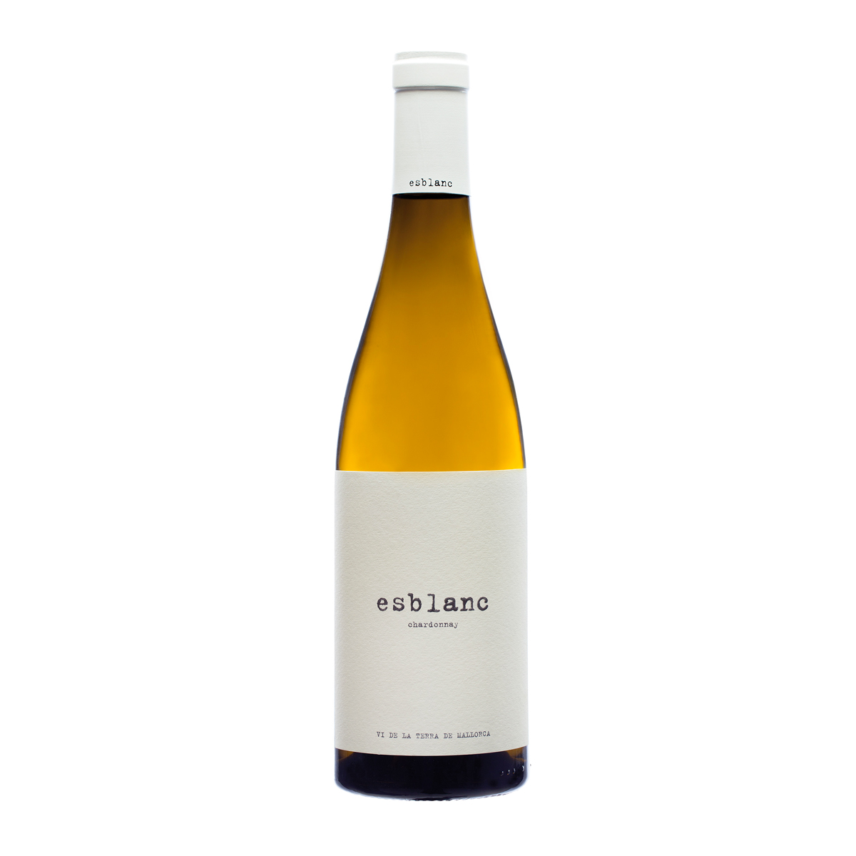 Vino esblanc Mallorca Chardonnay, Botella Vi de la terra de Mallorca